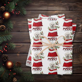 キュートビコンフリースドッグインホリデー抱き枕 ラッピングペーパーシート