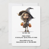 キュートビッグアイウィッチハローウィンパーティ 招待状 (裏面)