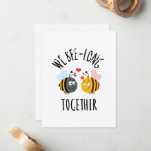 キュートビーカートンラブパン婚約 ノートカード (正面/裏面インサイチュ)