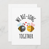 キュートビーカートンラブパン婚約 ノートカード (正面/裏面)