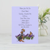 キュートビーグルパピーチョウチョウパーティー 招待状 (スタンド正面)