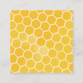 キュートビーズハニカムサンキュー（昆虫）マルハナバチメッセージカード スクエア名刺 (裏面)