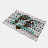 キュートビーチシーサイドサマー裸足引用文アート ドアマット (アングル)