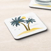 キュートビーチバケーショントロピカルパーム コースター (左側)