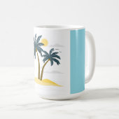 キュートビーチバケーショントロピカルパーム コーヒーマグカップ (正面右)