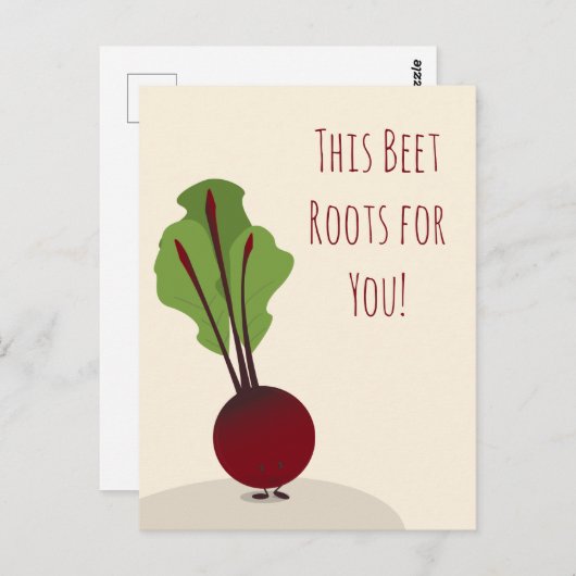 キュートビーットカートゥーン勇気付けられる |はがき ポストカード (正面/裏面)