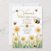 キュートビーファースト誕生日スイートトゥビーワンパーティー 招待状 (正面)