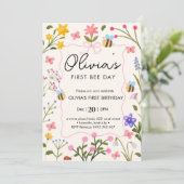 キュートビーファースト誕生日 招待状 (スタンド正面)