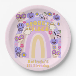 キュートビーブス不気味グルーヴィー幽霊ハロウィーン誕生日 ペーパープレート