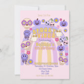 キュートビーブス不気味グルーヴィー幽霊ハロウィーン誕生日 招待状 (正面)