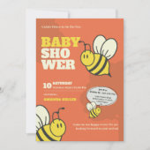 キュートビーベビーシャワー招待状 招待状 (正面)