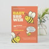 キュートビーベビーシャワー招待状 招待状 (スタンド正面)