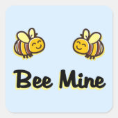 キュートビーミンレトロバンブルビーズライトカラー スクエアシール (正面)