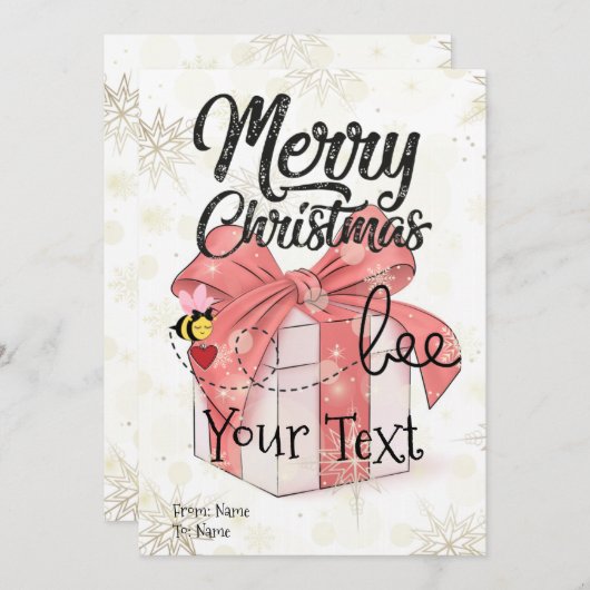 キュートビーメリークリスマスカスタム シーズンカード (正面/裏面)
