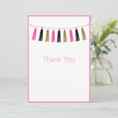 キュートピかわいらしンクグリッター サンキューカード (スタンド正面)