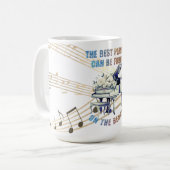 キュートピアノプレイヤーズベンチ引用文 コーヒーマグカップ (正面左)