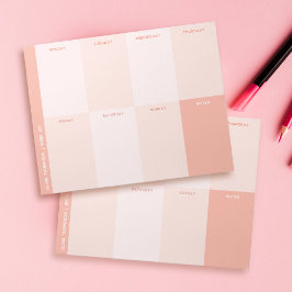 キュートピガーリーックスクールウィークリープランナー ノートパッド