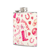 キュートピガーリーックディスコ女性のカーボーイ名モノグラム フラスク (左)