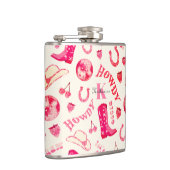 キュートピガーリーックディスコ女性のカーボーイ名モノグラム フラスク (右)