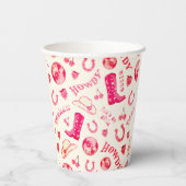 キュートピガーリーックディスコ女性のカーボーイ 紙コップ (裏面)