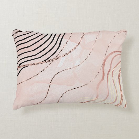 キュートピガーリーックボヘミアンバラ金ゴールドデザイン アクセントクッション (正面)