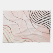 キュートピガーリーックボヘミアンバラ金ゴールドデザイン キッチンタオル (横)