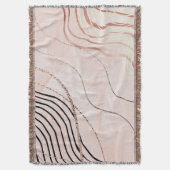 キュートピガーリーックボヘミアンバラ金ゴールドデザイン スローブランケット (正面縦)