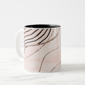 キュートピガーリーックボヘミアンバラ金ゴールドデザイン ツートーンマグカップ (正面左)