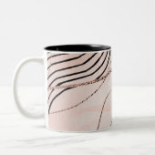 キュートピガーリーックボヘミアンバラ金ゴールドデザイン ツートーンマグカップ (左)