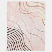 キュートピガーリーックボヘミアンバラ金ゴールドデザイン フリースブランケット (正面)