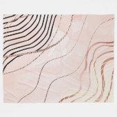 キュートピガーリーックボヘミアンバラ金ゴールドデザイン フリースブランケット (正面(横))