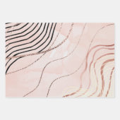 キュートピガーリーックボヘミアンバラ金ゴールドデザイン ラッピングペーパーシート (正面3)