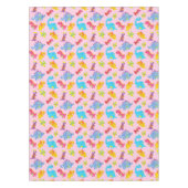 キュートピガーリーンクカラフル恐竜テーマ誕生日 テーブルクロス (正面)