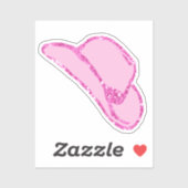 キュートピガーリーンクグリッター女性のカーボーイ帽子 シール (シート)