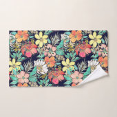 キュートピガーリーンクフローラゴールデンストロークデザイン バスタオルセット (ハンドタオル)