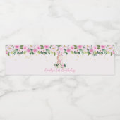 キュートピガーリーンク&金ゴールドバニーラビット誕生日のお気に入り ペットボトルラベル (シングルラベル)