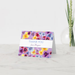 キュートピクニックガーデンパーティーカラフルフローラ誕生日 サンキューカード