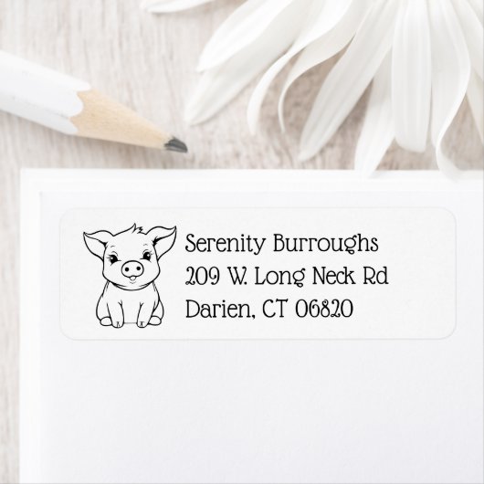 キュートピグオーバー農家おもしろいファームアニマルピグレット ラベル (インサイチュ)