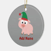 キュートピグクリスマス小妖精や小人 セラミックオーナメント (左)