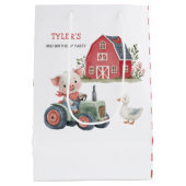 キュートピグトラクターファームアニマルバースデーパーティー ミディアムペーパーバッグ (裏面)