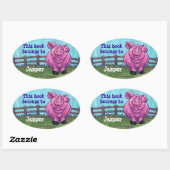 キュートピグパーソナライズされたブックプレート 楕円形シール (シート)