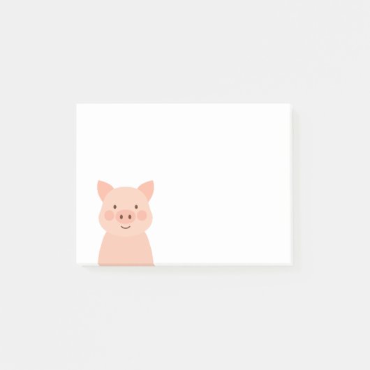 キュートピグファームアニマル顔 ポストイット (正面)