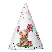 キュートピゲ食べット誕生日 パーティーハット (正面)