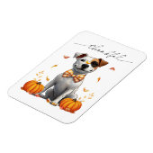 キュートピットブルサンクフル秋カボチャ マグネット (左側)