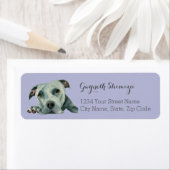 キュートピットブルテリアドッグ差出人住所 ラベル (インサイチュ)