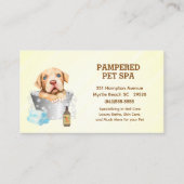 キュートピットブルテリアペットトリマースパアポイントメント 名刺 (正面)