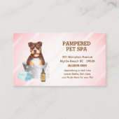 キュートピットブルテリアペットトリマースパアポイントメント 名刺 (正面)