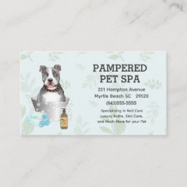 キュートピットブルテリアペットトリマースパアポイントメント 名刺