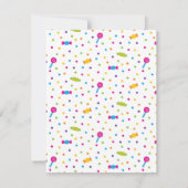 キュートピナタキャンディ子供の誕生日パーティの招待状 招待状 (裏面)