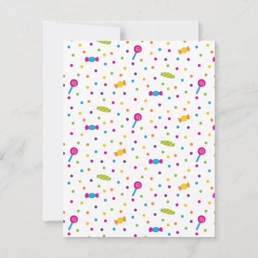 キュートピナタキャンディ子供の誕生日パーティの招待状 招待状 (裏面)